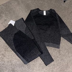 Fabletics black seamless set size XL